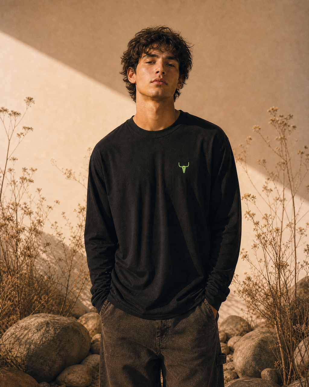 GTR Garment-dyed long-sleeve Tee