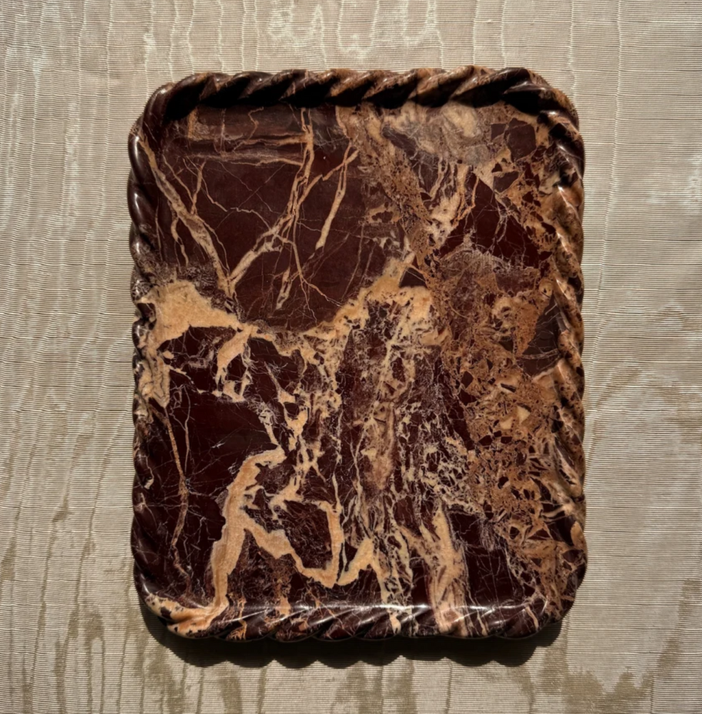 Juliet Tray, Oxblood Marble