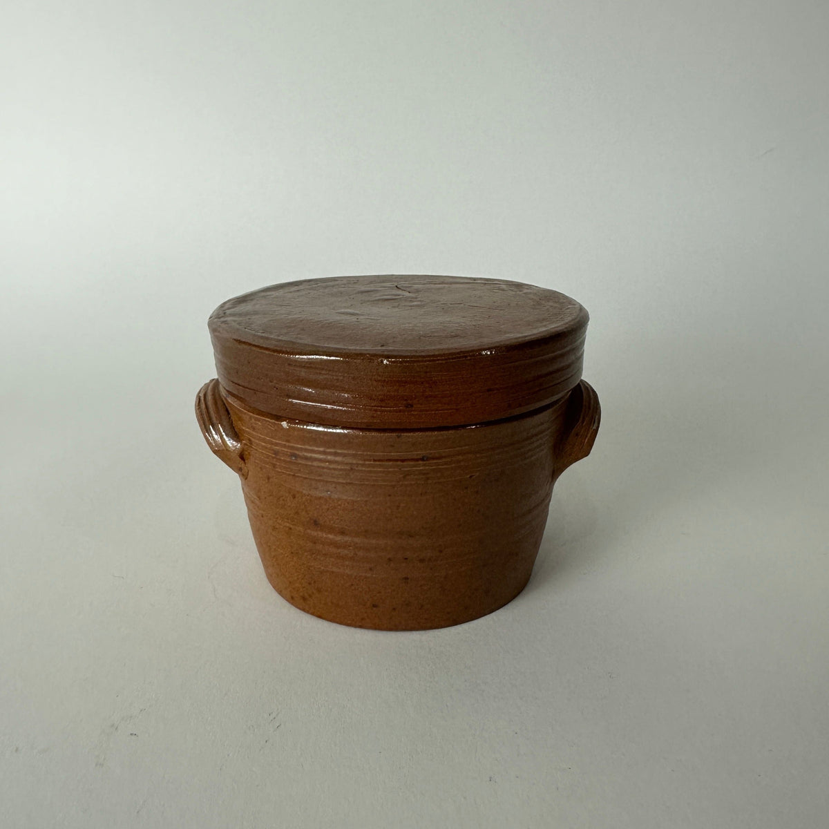 Vintage French Stoneware Conical Butter Pot