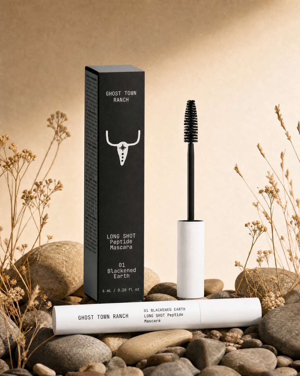 LONG SHOT Peptide Mascara in Blackened Earth