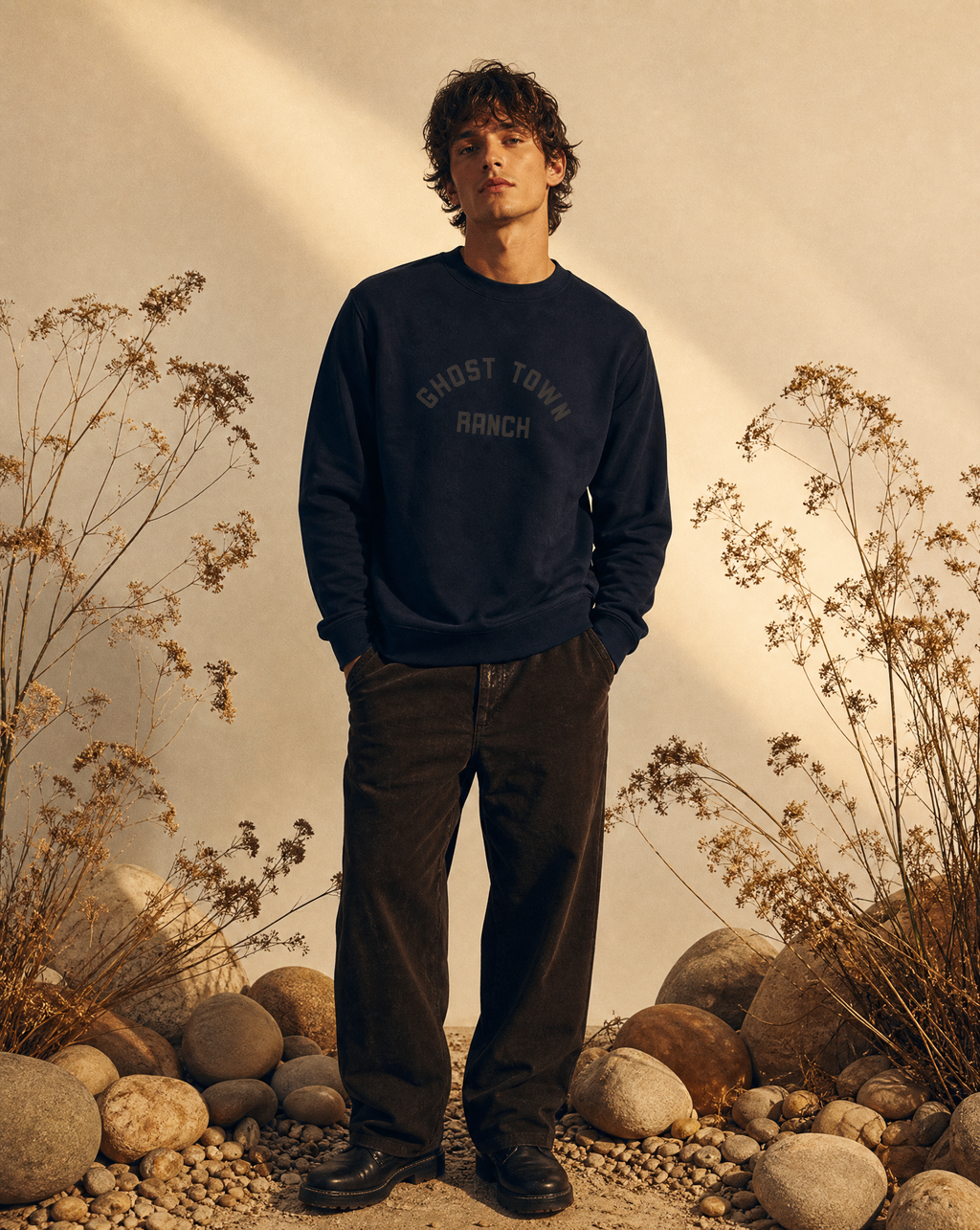 GTR Unisex Sweatshirt in Black/French Navy/White